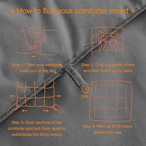 Miniatura 4 de NTBAY Edredón alternativo para todas las estaciones, tamaño Queen (90 x 90 pulgadas), microfibra ligera y lavable a máquina, relleno de edredón