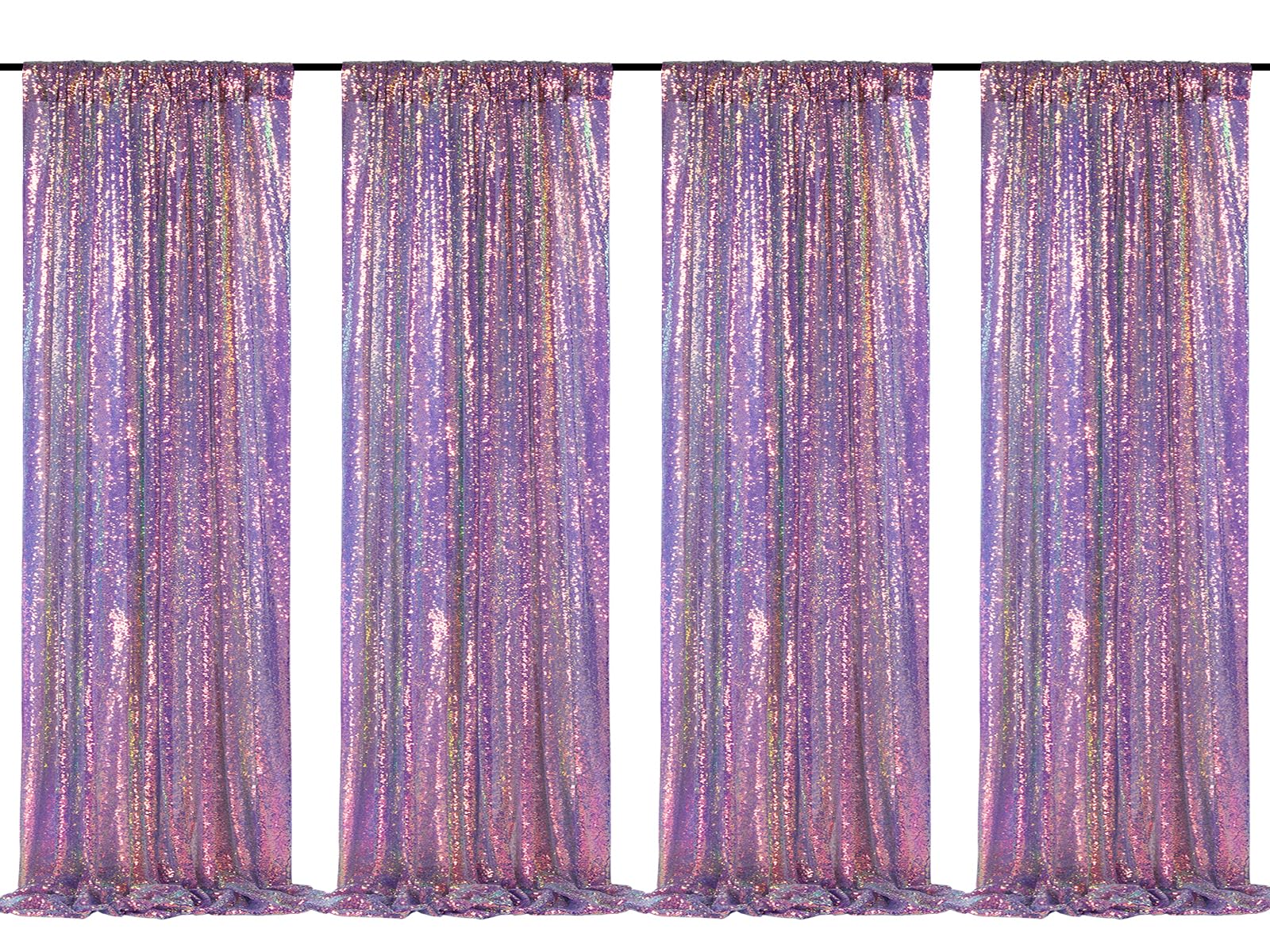 Gold Sequin Backdrop Curtain Panels Stage 2 Pieces 2FTx8FT Sheer Gold Curtains Backdrop Photo Backdrop Curtains for Wedding Birthday Party Background Drapes Christmas Decorations — Amazon image 17