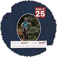 Vista 103 de Tapete de 11 x 14 pulgadas, corte biselado para fotos de 8 x 10 pulgadas, diseño de ante beige precortado, apertura de tablero ovalado, sin ácidos