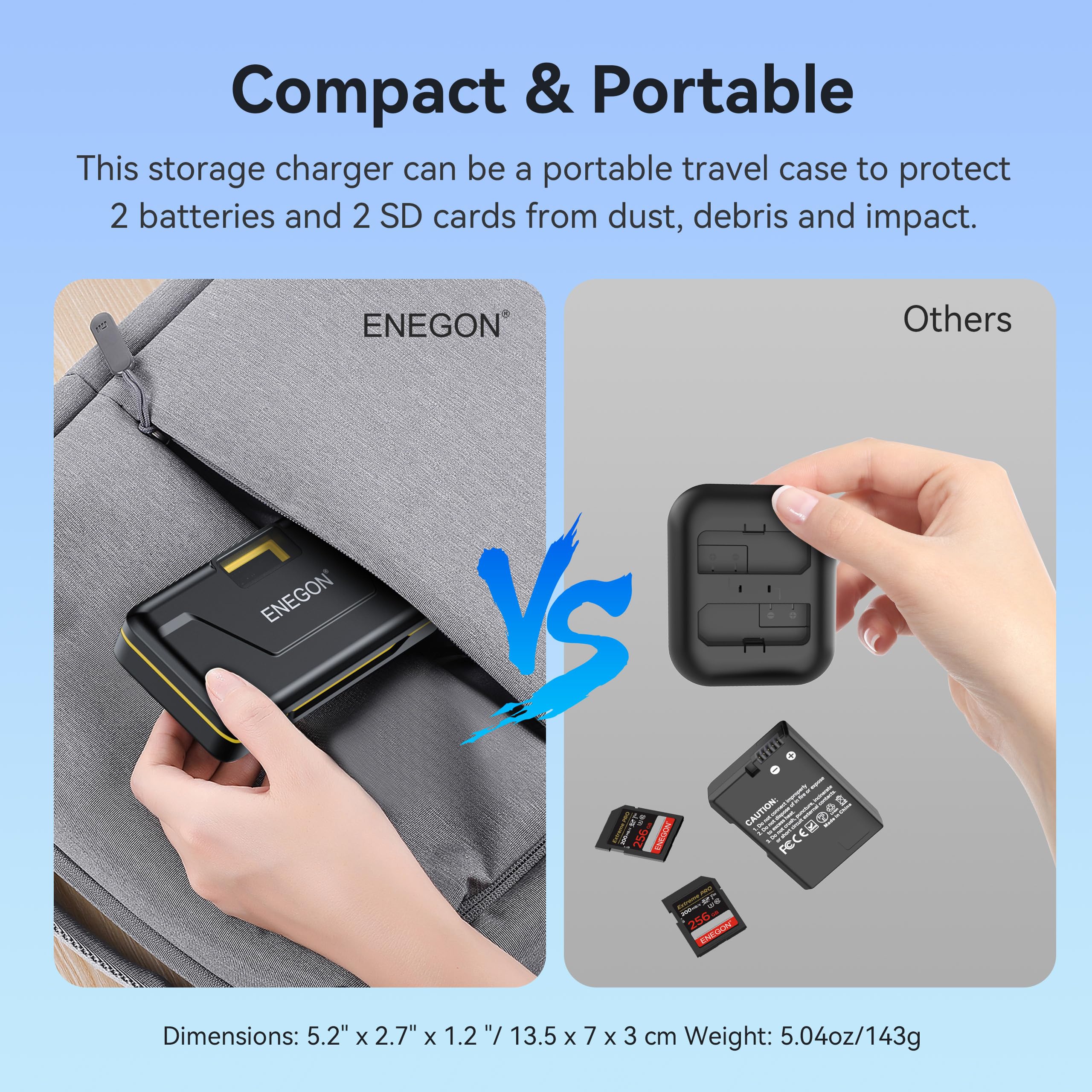 ENEGON NP-BX1 Akku (2 X 1380mAh) + LCD-aufbewahrendes Ladegerät (SD) für Sony NP-BX1 und ZV-1/ZV-1 II, DSC-RX100, DSC-RX100 VII/VI/V/IV/III/II/VA (M7-M2), HDR-CX405, FDR-X3000, HX300