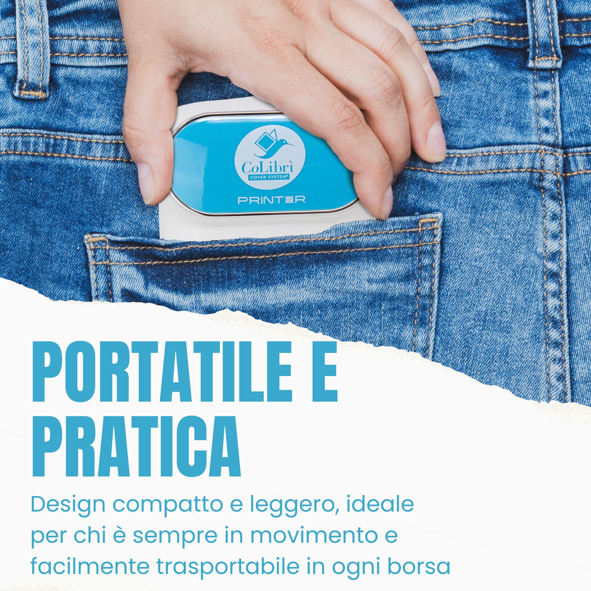 Stampante Etichette Adesive Portatile Termica per Casa Ufficio Scuola