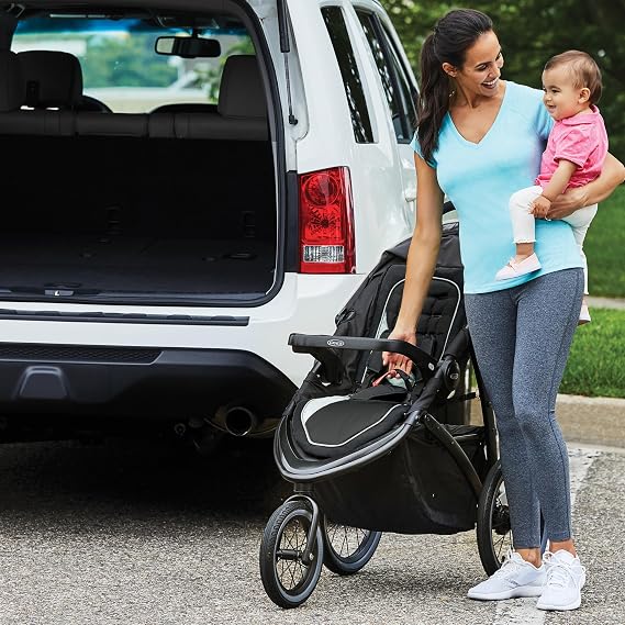 Graco FastAction Jogger LX Stroller - Drive, Convenient One-Hand Fold, ICS Compatible, Ideal for Parents on the Go
