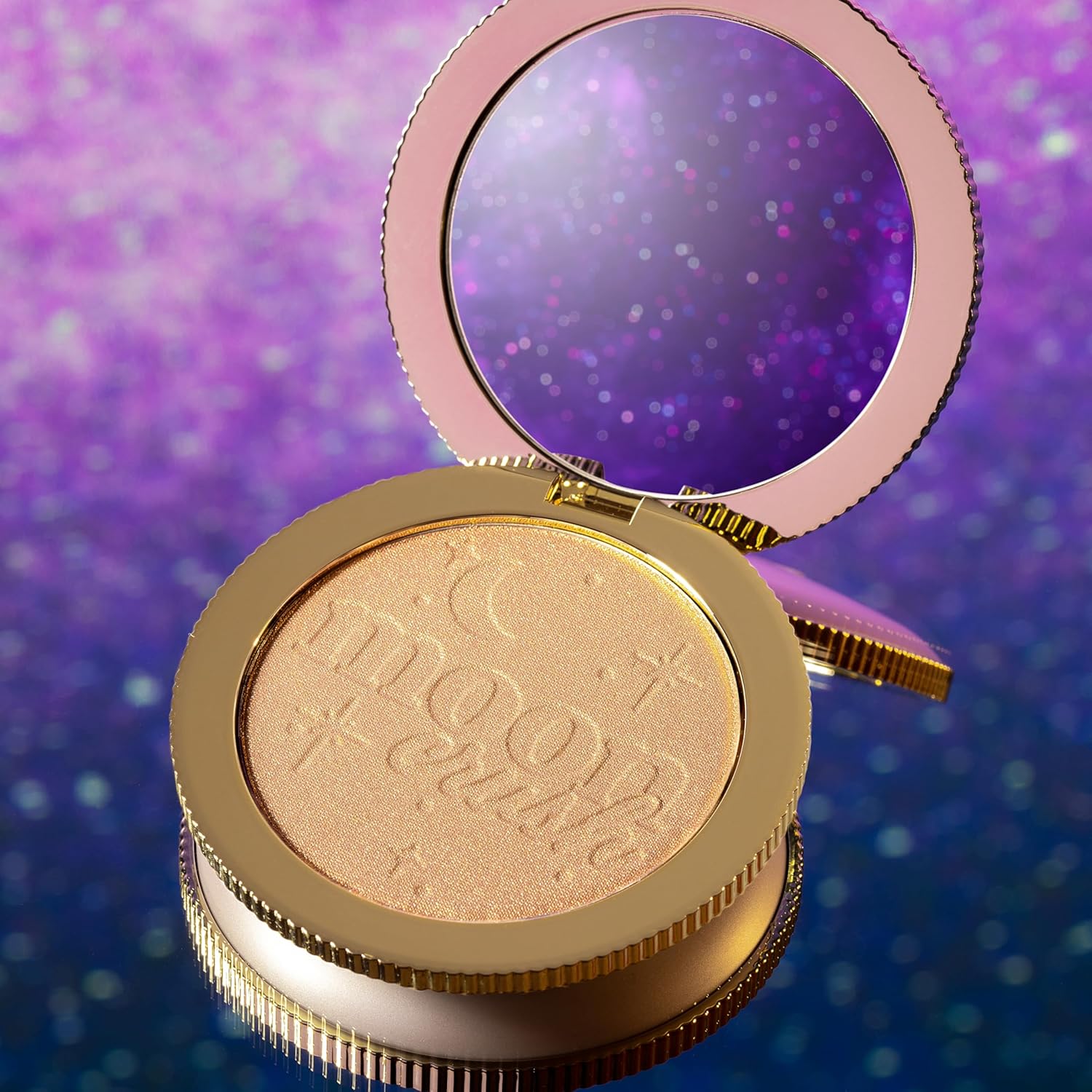 Too Faced Moon Crush Highlighter | Sheer, Powder, Glossy Glow, Highlighter Makeup 0.24 Ounce - Image 5