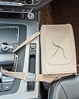 Vista 4 de Car Trash Can - Cute Multifunctional Interior Car Accessory for Women, Organizer and Storage with Adjustable Straps, 2 Gallons (Leopard Print Beige)