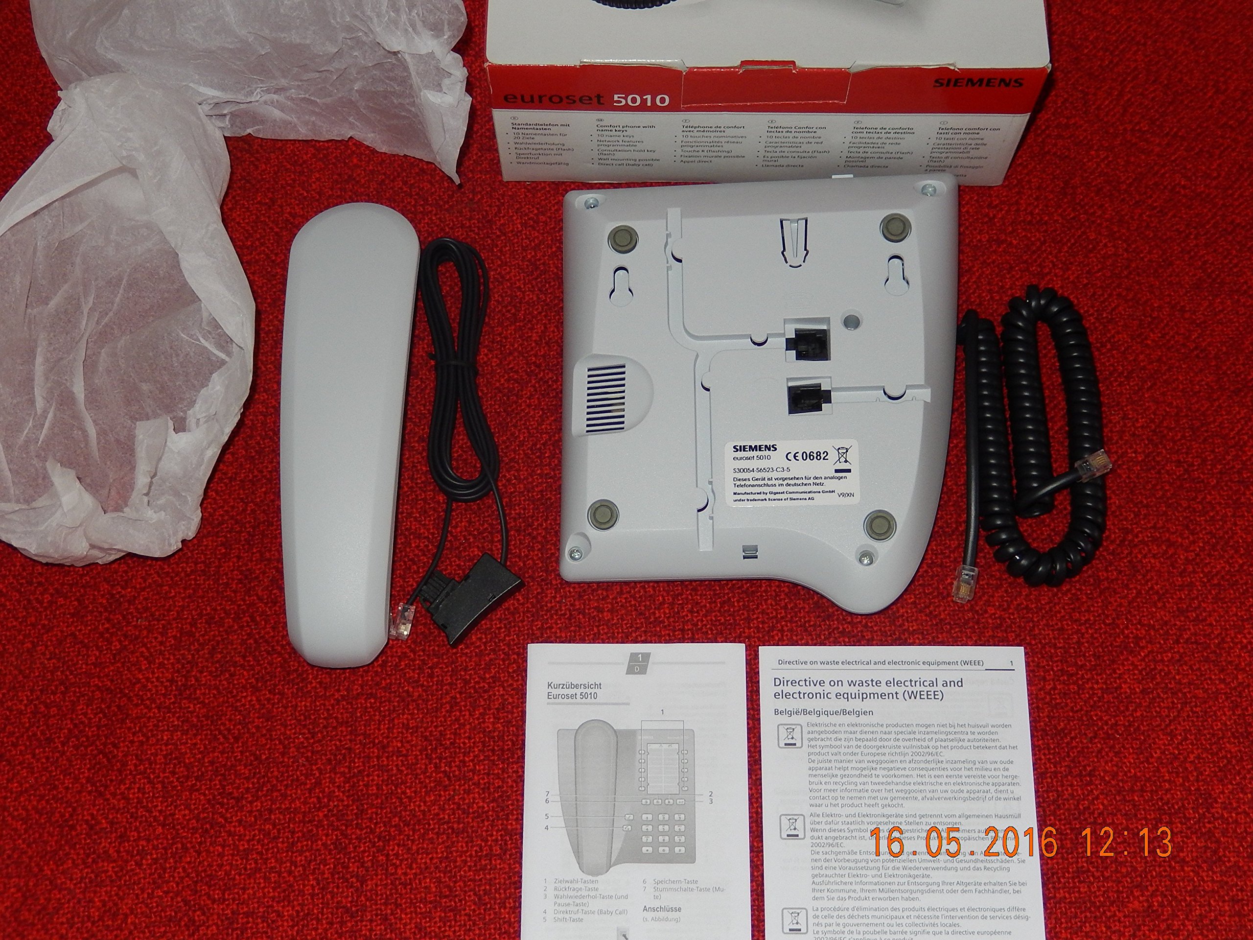 Siemens Euroset 5010 schnurgebundenes Telefon, arktikgrau