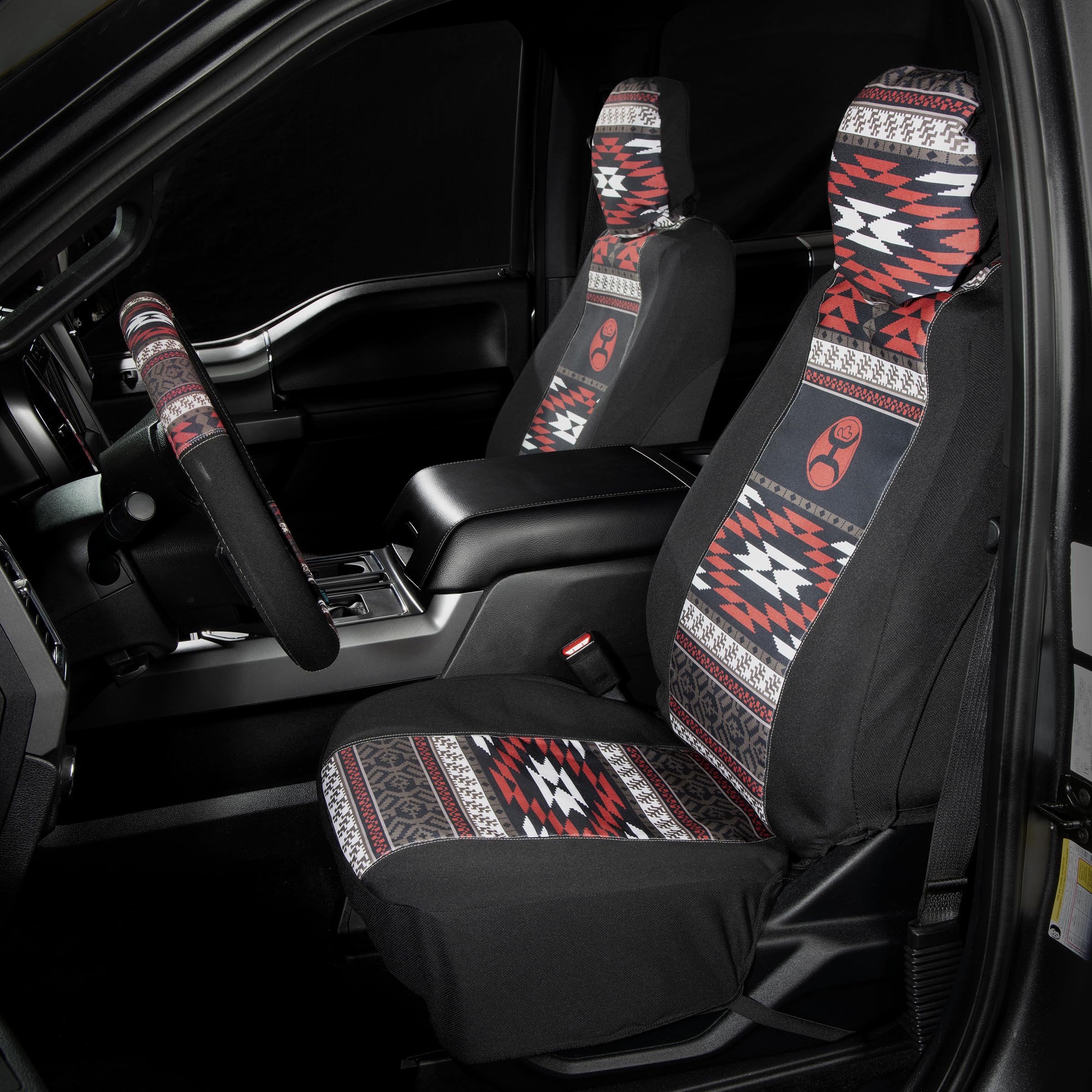 Hooey Low Back Seat Cover, Durable Bucket Seat Protection, Easy To Install Seat Covers For Car, Truck, Van, SUV, American West (Multi/Clay