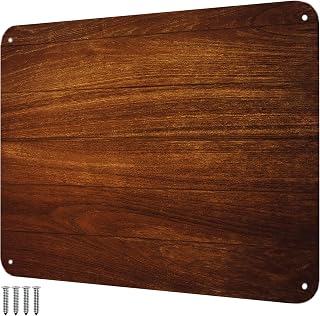 MagGrip 9x6.5 Inch Stainless Steel Magnetic Plate with 3M Adhesive & Screws - Under Cabinet Magnet Board for Spice Racks, Shelves (Timber, 1 Pack)