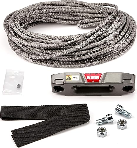 WARN 100969 Kit de accesorios - Cuerda sintética épica para ATV y cabrestante UTV 316" x 50'