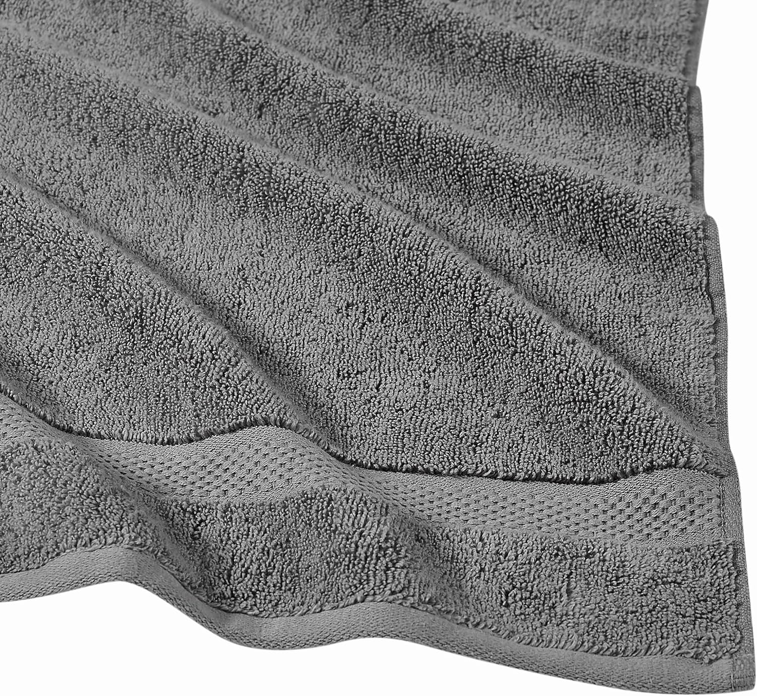 TRULY SOFT Cloud Solid Grey 6 Piece Towel Set, Solid Color, Oeko-TEX Certified