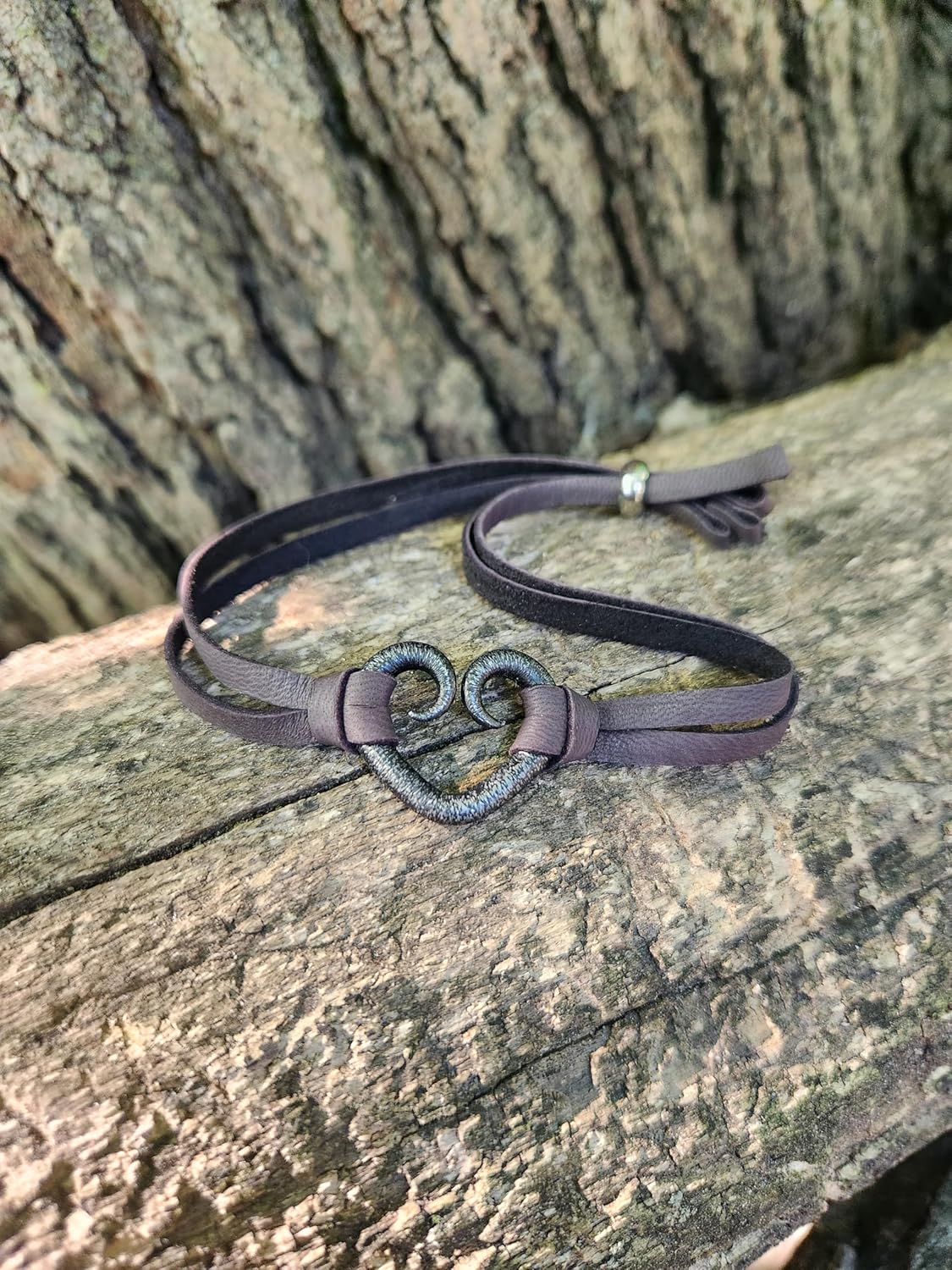 Iron Heart Bracelet, 6th Anniversary, Mother's Day, Womens Valentine's Day present, Celtic Style, 11th Anniversary, Iron Bracelet for Her, Minimalist.