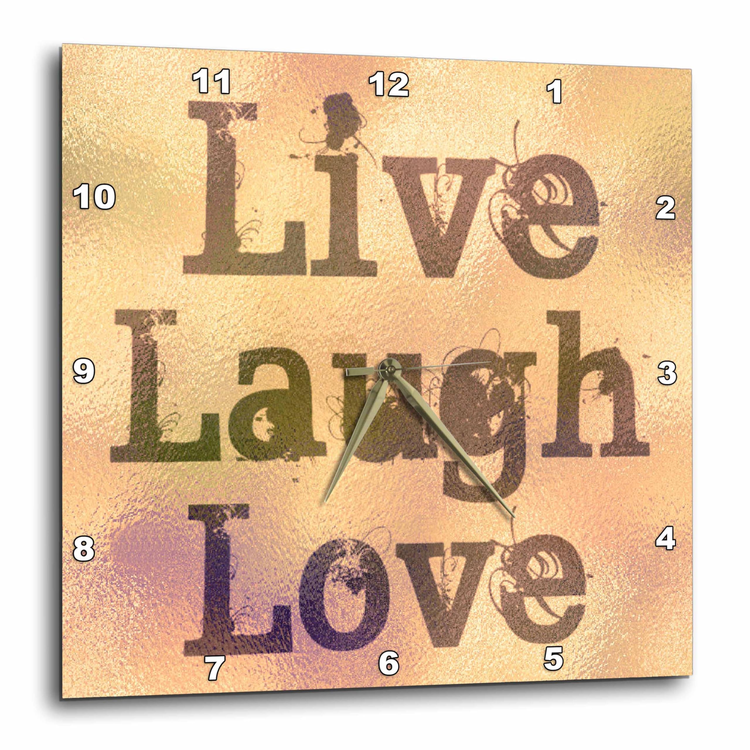 Horloge murale Live Laugh Love en aluminium multicolore 25cm