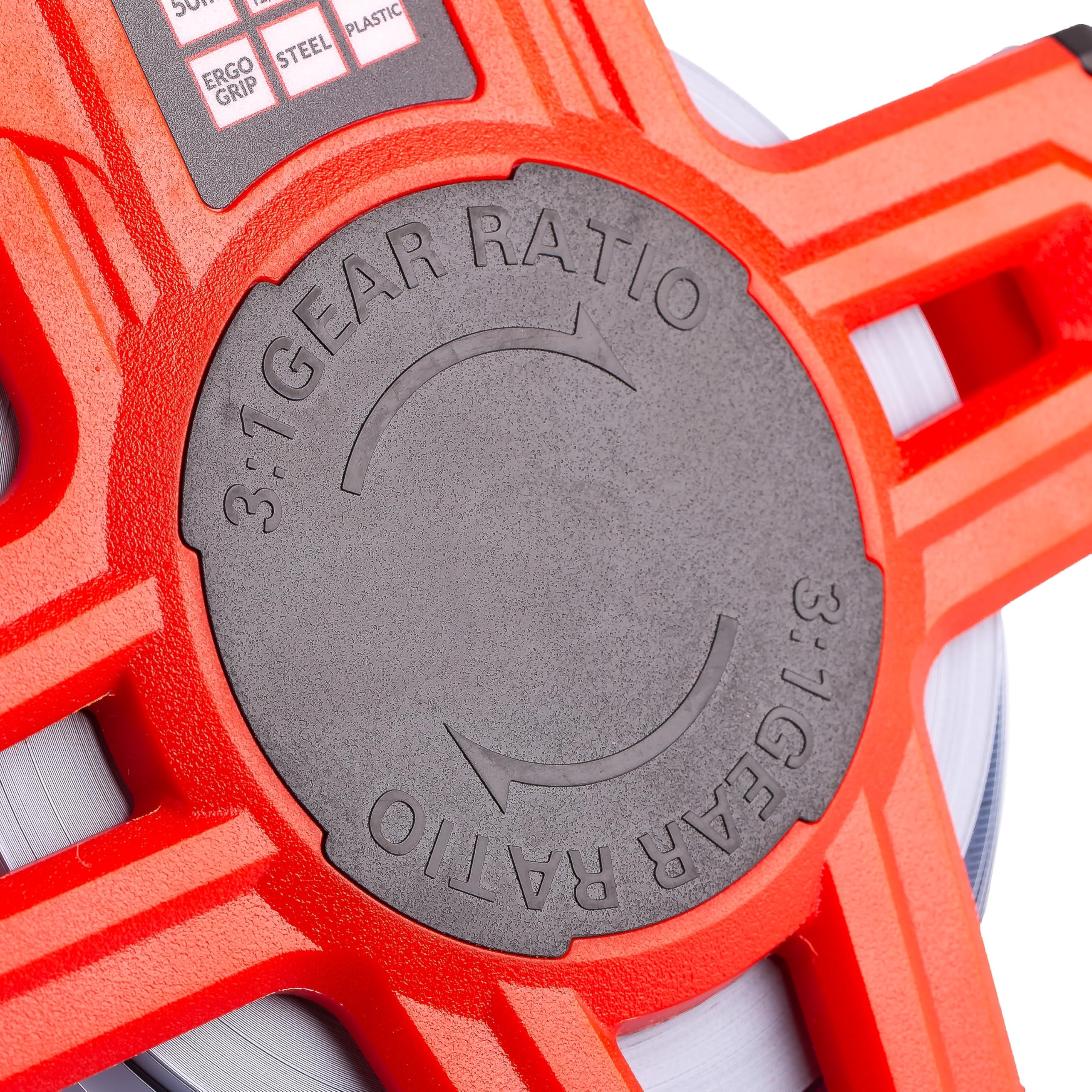 MIVOS Open Tape Measure, 50 m x 12.5 mm, Steel Tape Measure, Scale, Quick Tape Retraction, ABS Plastic Housing - Image 3