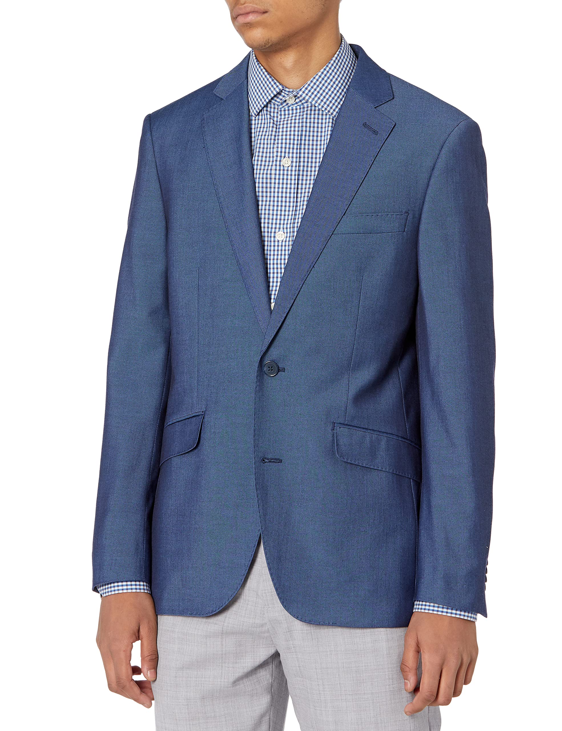 Savile Row Co. Men's Mayfair-C, Blue, 42L