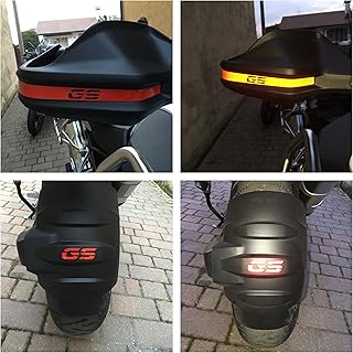 Reflektierende Aufkleber "GS" rot - Handschutz + Kotflügel/Handguard + Fender