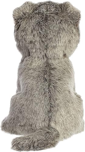 Miniatura 4 de Aurora Adorable gato Fold escocés de peluche Miyoni, detalle realista, compañía entrañable, gris, 9 pulgadas