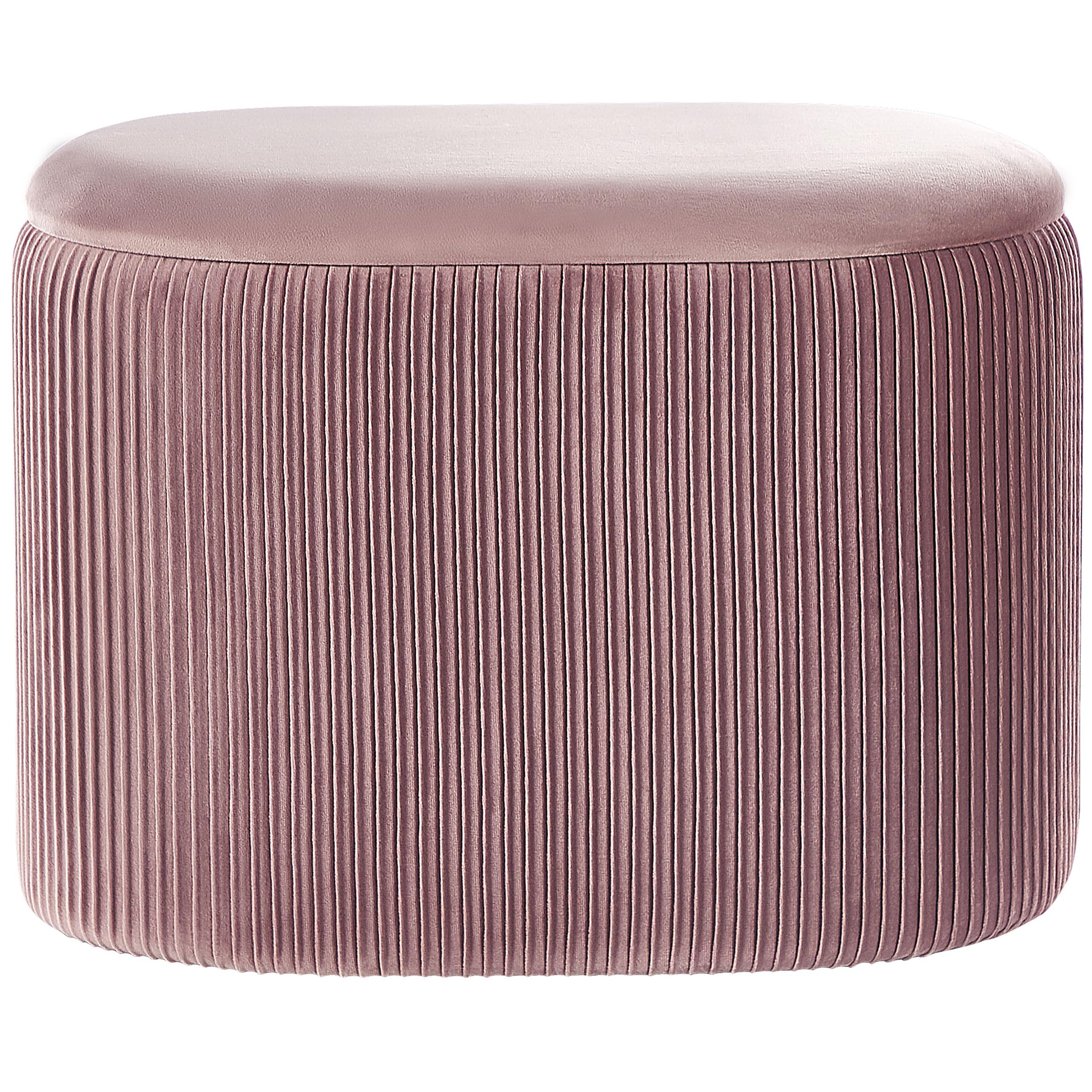 Lot de 2 poufs avec rangement MIRAMAR Velours Orange