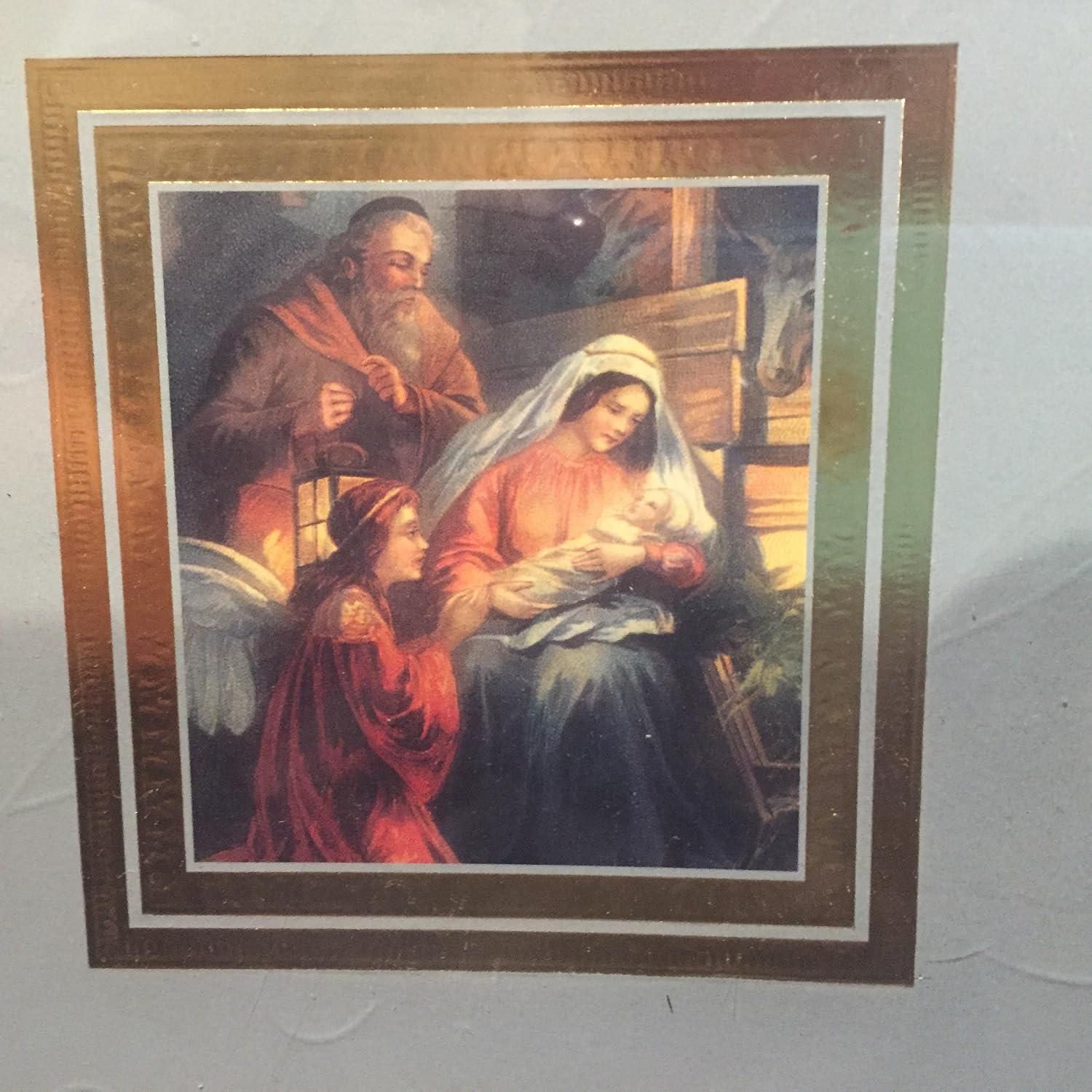 Designer Greetings Angel Kneeling by Mary and Baby Jesus Religious Box of 18 Christmas Cards