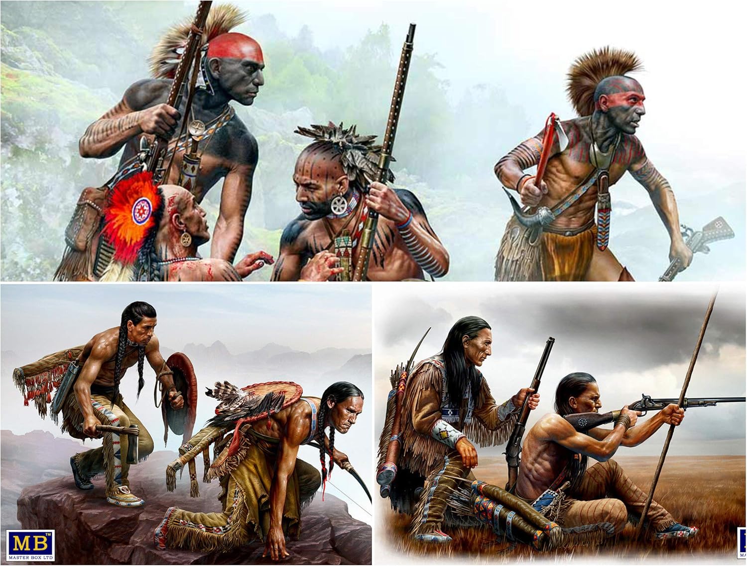 Masterbox Bundle LOT of Indian XVIII Century Series 3 Plastic Kits 1/35