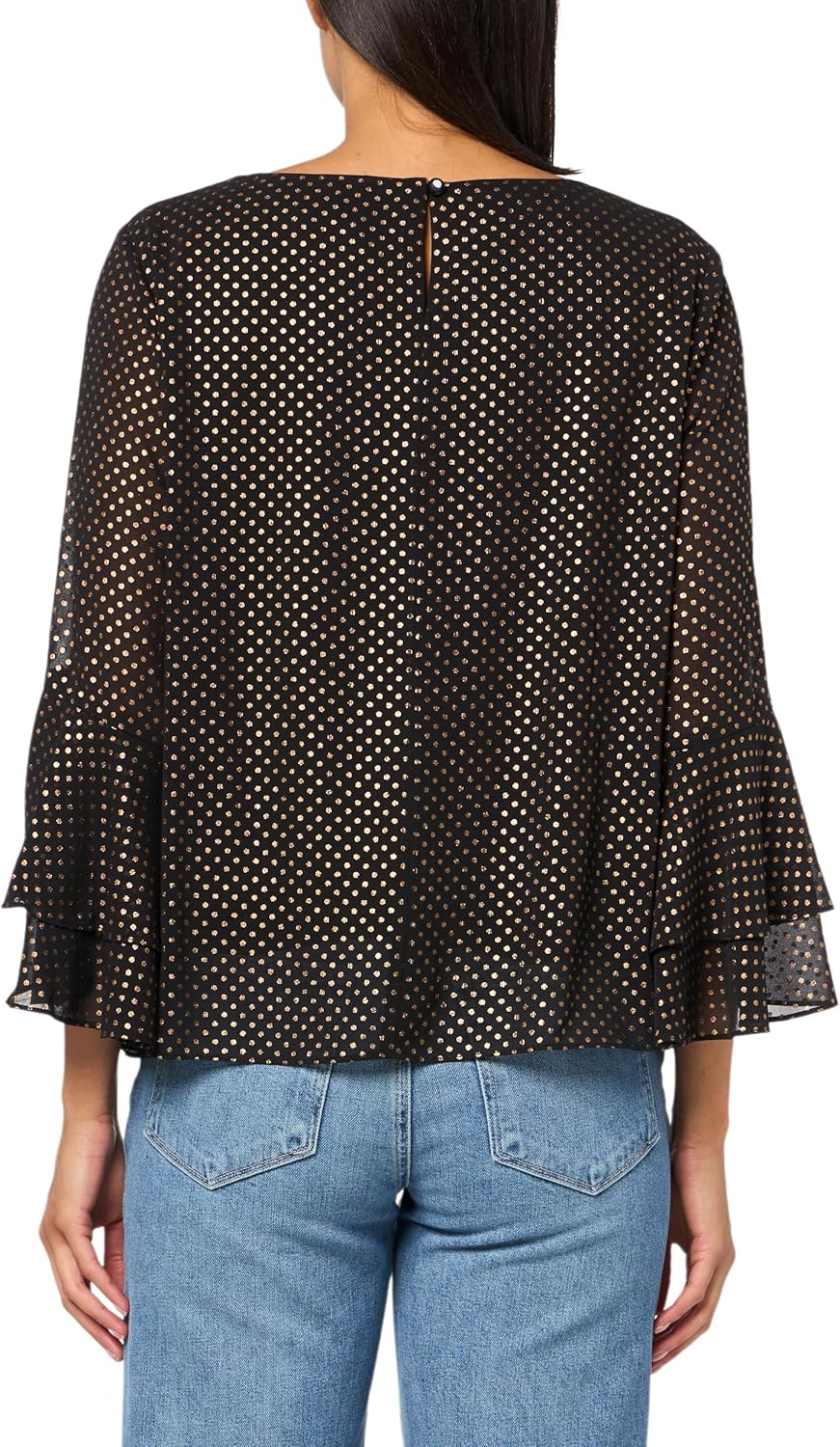 Kasper Womens Ruffle SLV Blouse - Image 2