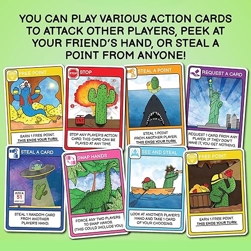 Miniatura 4 de What's The Point? The Cactus Card Game - Un juego divertido y estratégico para familias, perfecto para la noche de juego familiar, fácil de