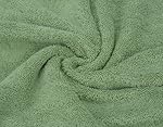 American Soft Linen 6 Ensemble de serviettes en pièces, 2 Serviettes de bain 2 Serviettes à main 2 Vaisselle, 100% Serviettes turques en coton pour salle de bain, ensembles de serviettes vertes