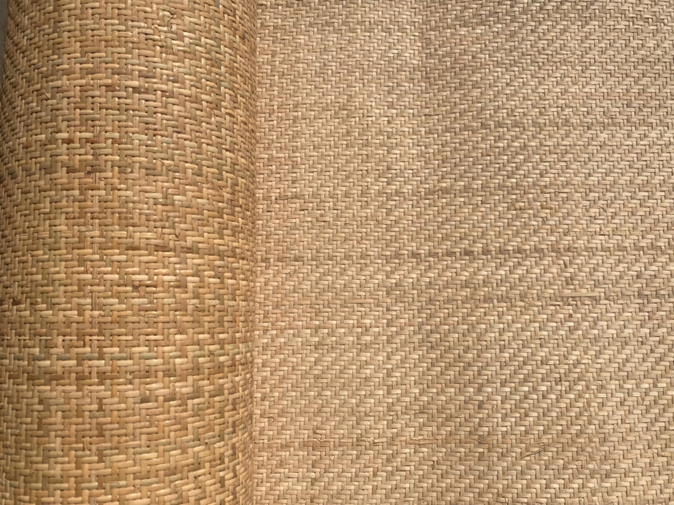 Rollo de Mimbre Natural, ratan rollo mimbre natural rejilla mimbre, 35x250 mimbre rollo, Correas de Caña Natural Rattan cannage, ratan natural por metros, para Manualidades Gabinete Silla Muebles
