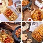 AYGXU Air Fryer Paper Liners, Disposable Liner for Ninja Dual Fryer, Parchment Paper, Food Grade and Baking Waterproof Oil Proof, Roasting(125PCS)