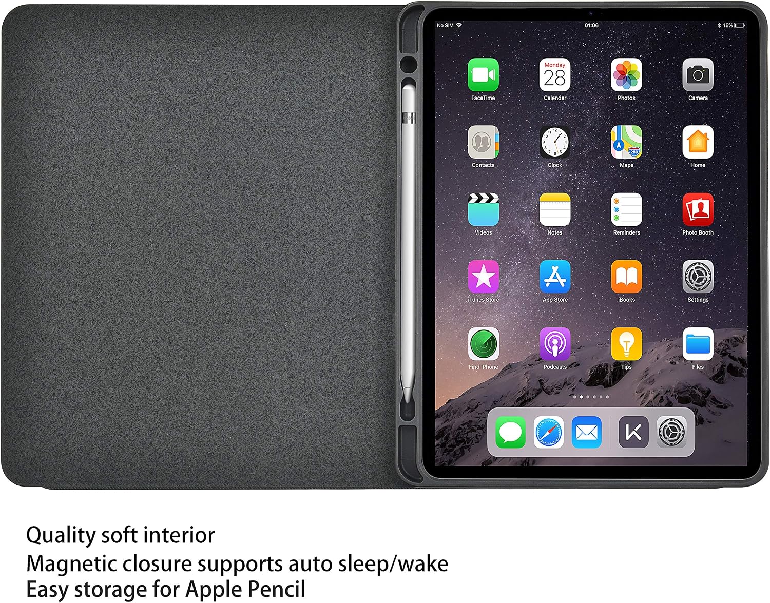 KECC Case for New iPad Pro 11" (2020, 2nd Gen.) Smart Protective Cover with Pencil Holder + Multiple Viewing Angles + Auto Sleep/Wake Function (Baby Pink)