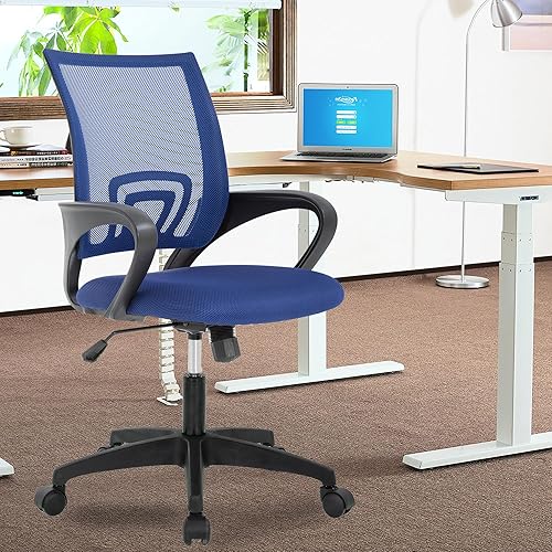 Miniatura 2 de PayLessHere Silla de oficina en casa, silla de escritorio para computadora, silla ergonómica ajustable, soporte lumbar, reposabrazos ejecutiva con