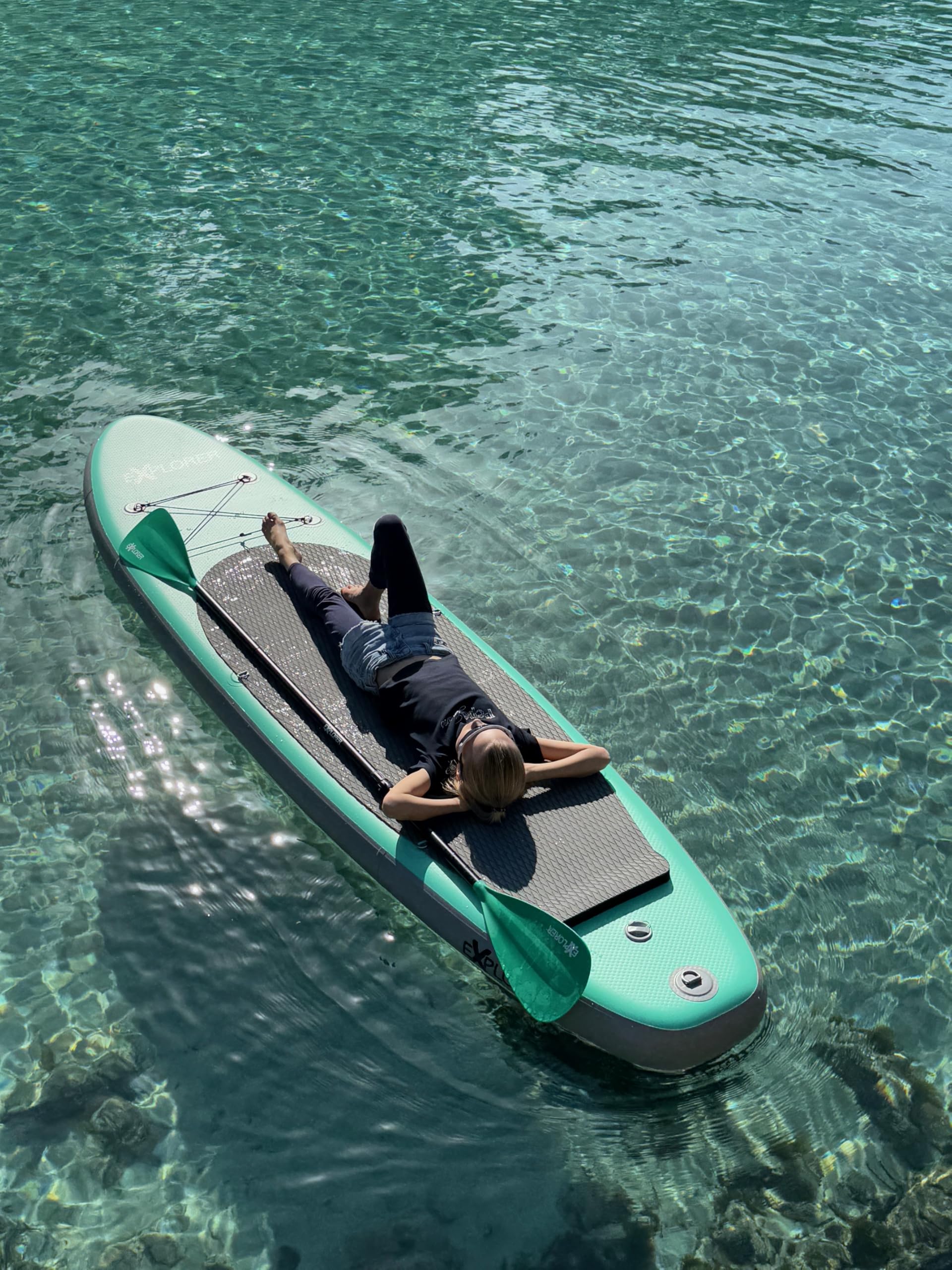 EXPLORER SUP Board Stand Up Paddle Surfboard aufblasbar Stand Up Paddling ISUP ALF2 320 cm