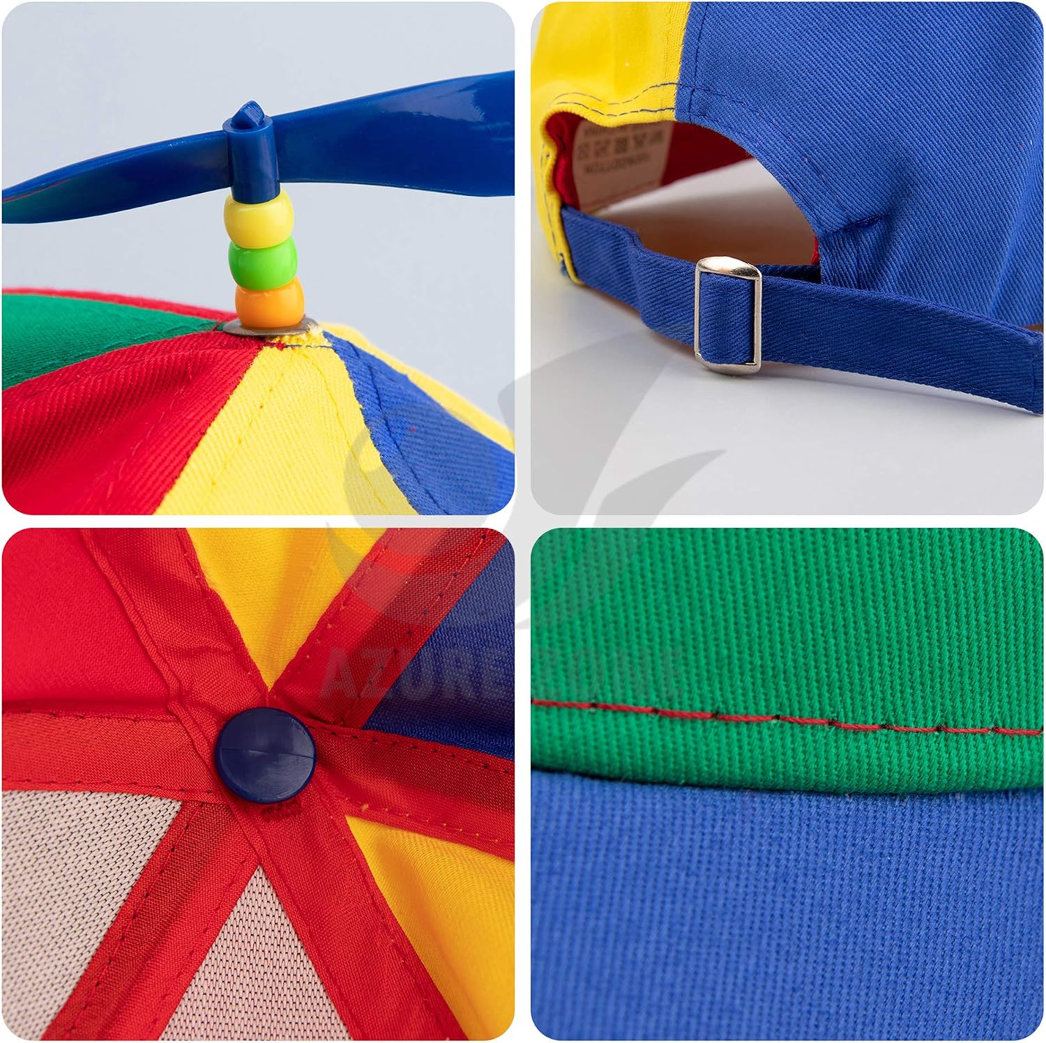 Azure Zone Rainbow Hat Detachable Adult Propeller Sports Caps Baseball image 4