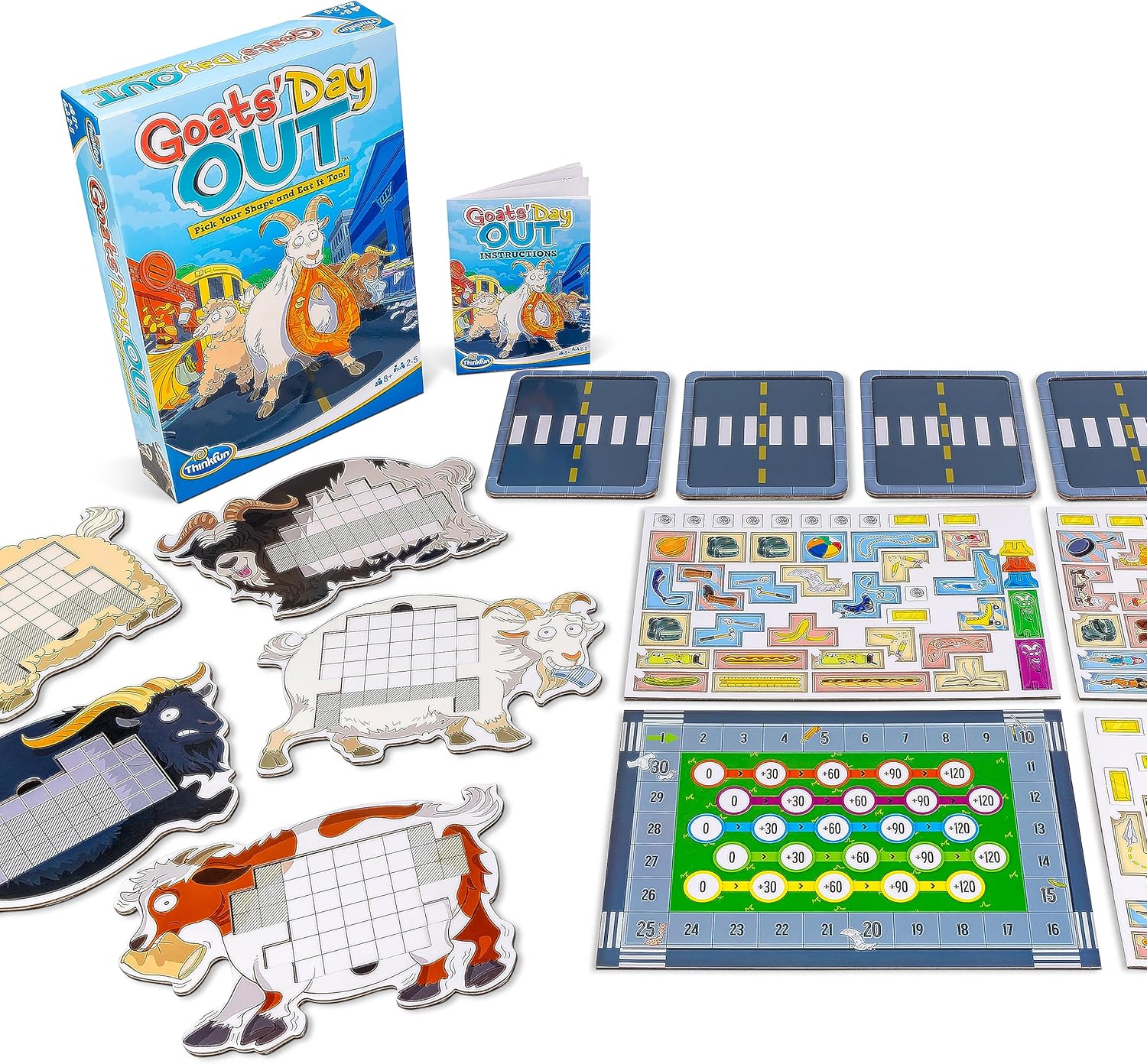 ThinkFun Goats' Day Out: A Hilarious Addictive Chaotic Goat Themed Board Game