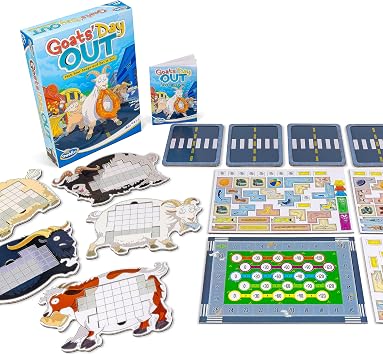 ThinkFun Goats Day Out A Hilarious Addictive Chaotic Goat Themed Board Game