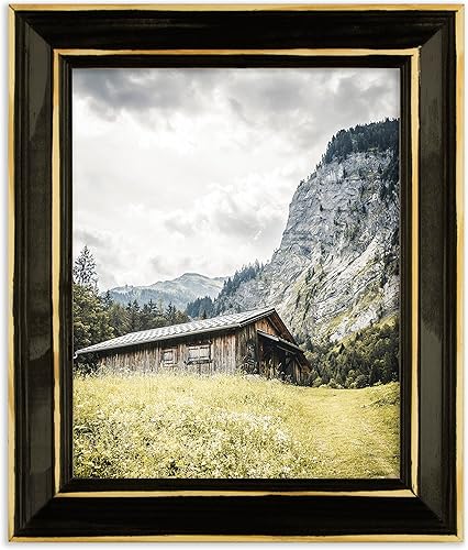 Miniatura 5 de The Rusty Roof - Marco de fotos clásico de madera maciza negra envejecida, 14 x 18 pulgadas
