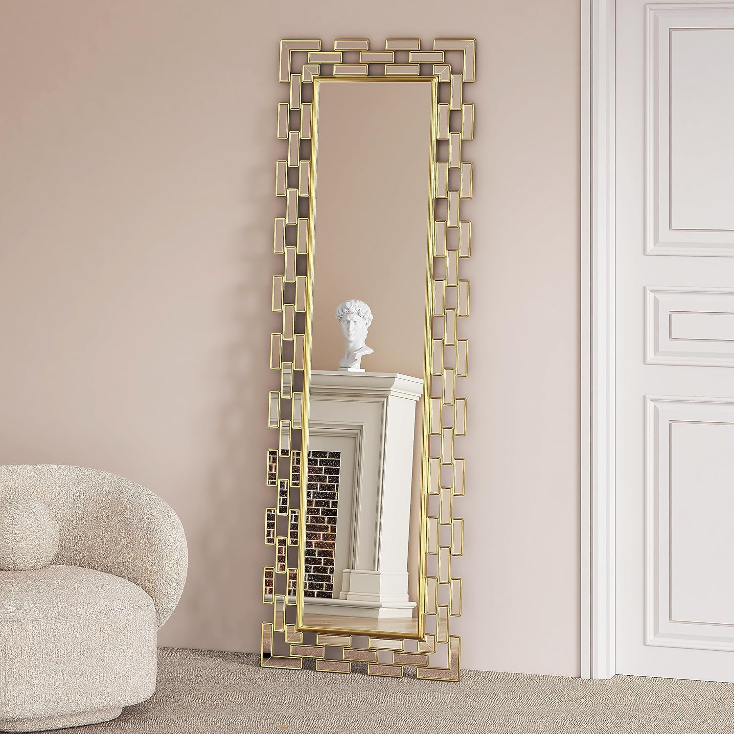 NXHOME Gold Decorative Wall Mirror 63×20.9" Grecian