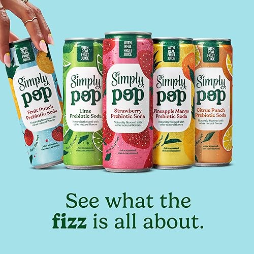 Miniatura 5 de Simply POP Botes de ponche de fruta de soda prebiótica, 12 onzas líquidas, paquete de 12