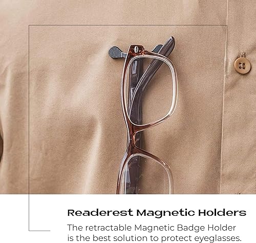 Miniatura 2 de Readerest Soporte magnético para gafas etiqueta de nombre soporte para insignia soporte para lentes de sol soporte para insignia de identificación