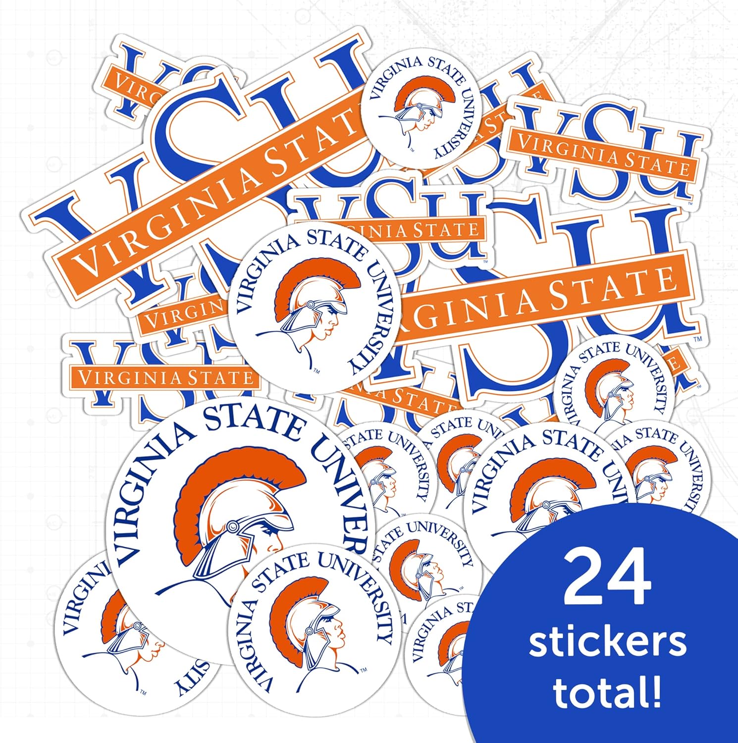 Desert Cactus Virginia State University Sticker Trojans VSU VState Sticker Vinyl Decals Laptop Water Bottle Car Scrapbook Sheet T1 (Type 1-1) - Image 5