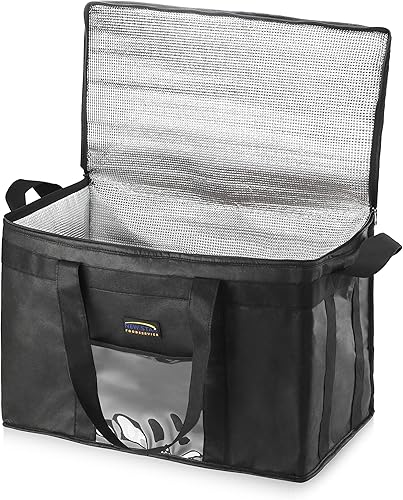 Miniatura 10 de New Star Foodservice 1028683 Bolsa de entrega de alimentos aislada de calidad comercial tamaño medio 12 pulgadas de ancho x 115 pulgadas de alto x