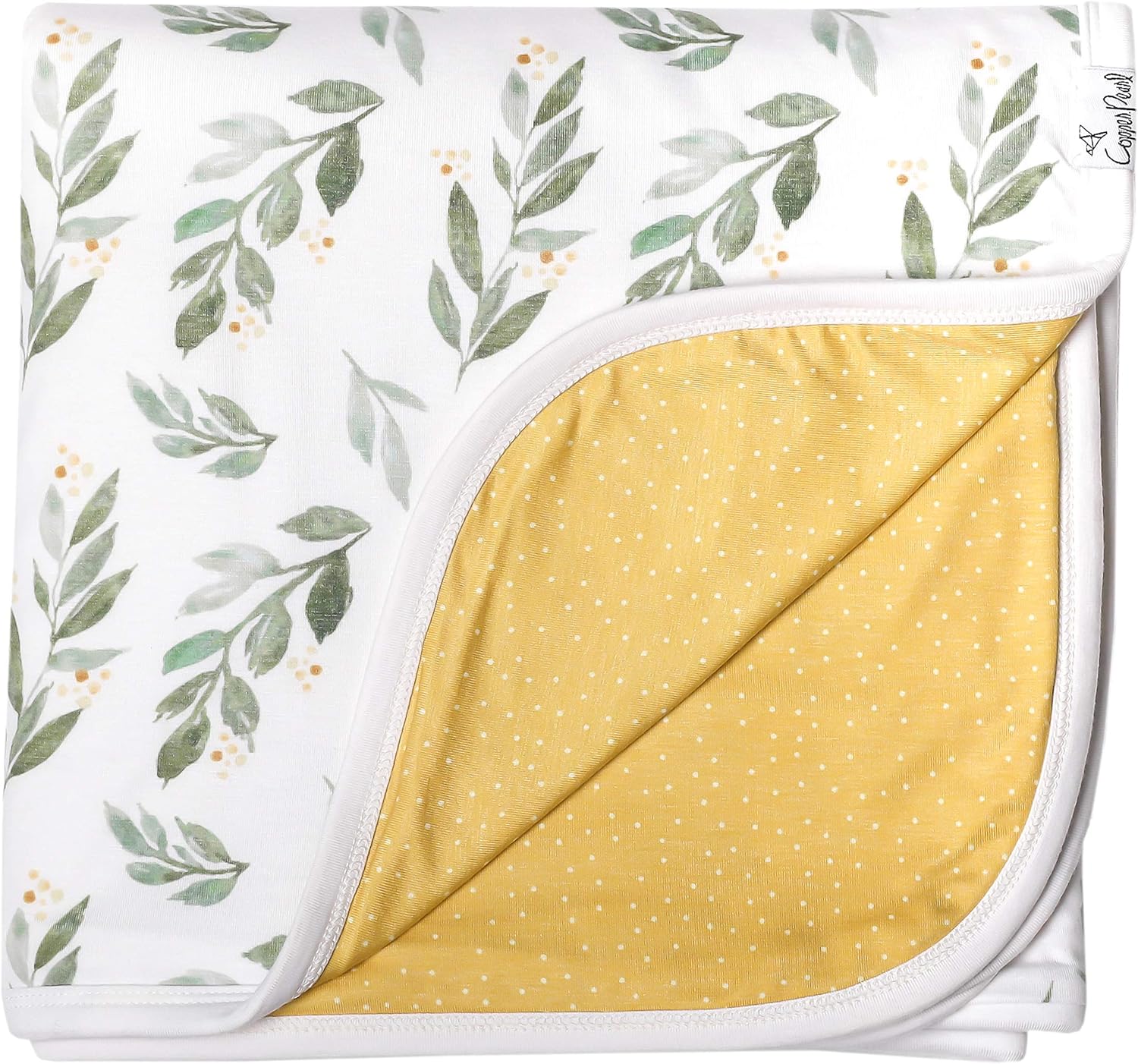 Copper Pearl Three-Layer Quilt: Soft Quilts for Boys & Girls | Breathable, Cozy Toddler Blanket | Newborn Quilt | 46x46 Premium Polyester/Rayon | Fern