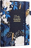 Comkiso Floral Reading Journal for Book Lovers: 75-Book Tracker Log, A5 Linen Hardcover with TBR List, Ratings, Challenges & Index