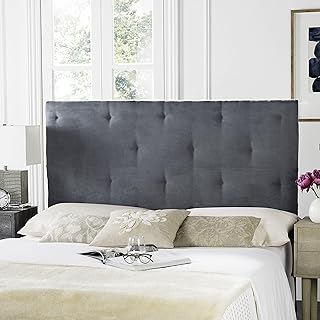 Safavieh Martin Grey Velvet Upholstered Tufted Headboard (Queen)