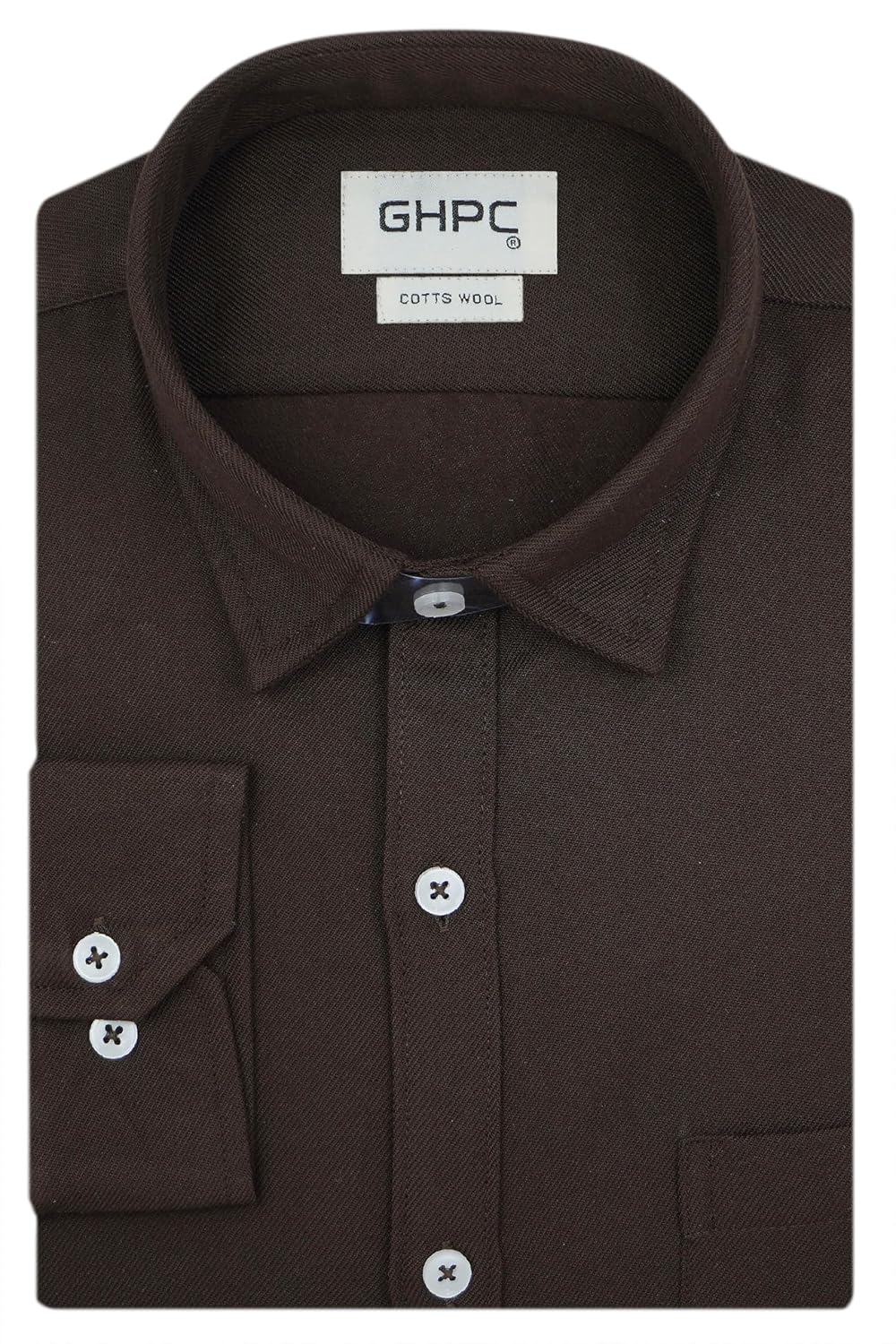 GHPC Cottswool Winter Wear Woolen Plain Solid Full Sleeves Regular Fit Formal Shirt for Men GHPC Cottswool Winter Wear Woolen Plain Solid Full Sleeves Regular Fit Formal Shirt for Men