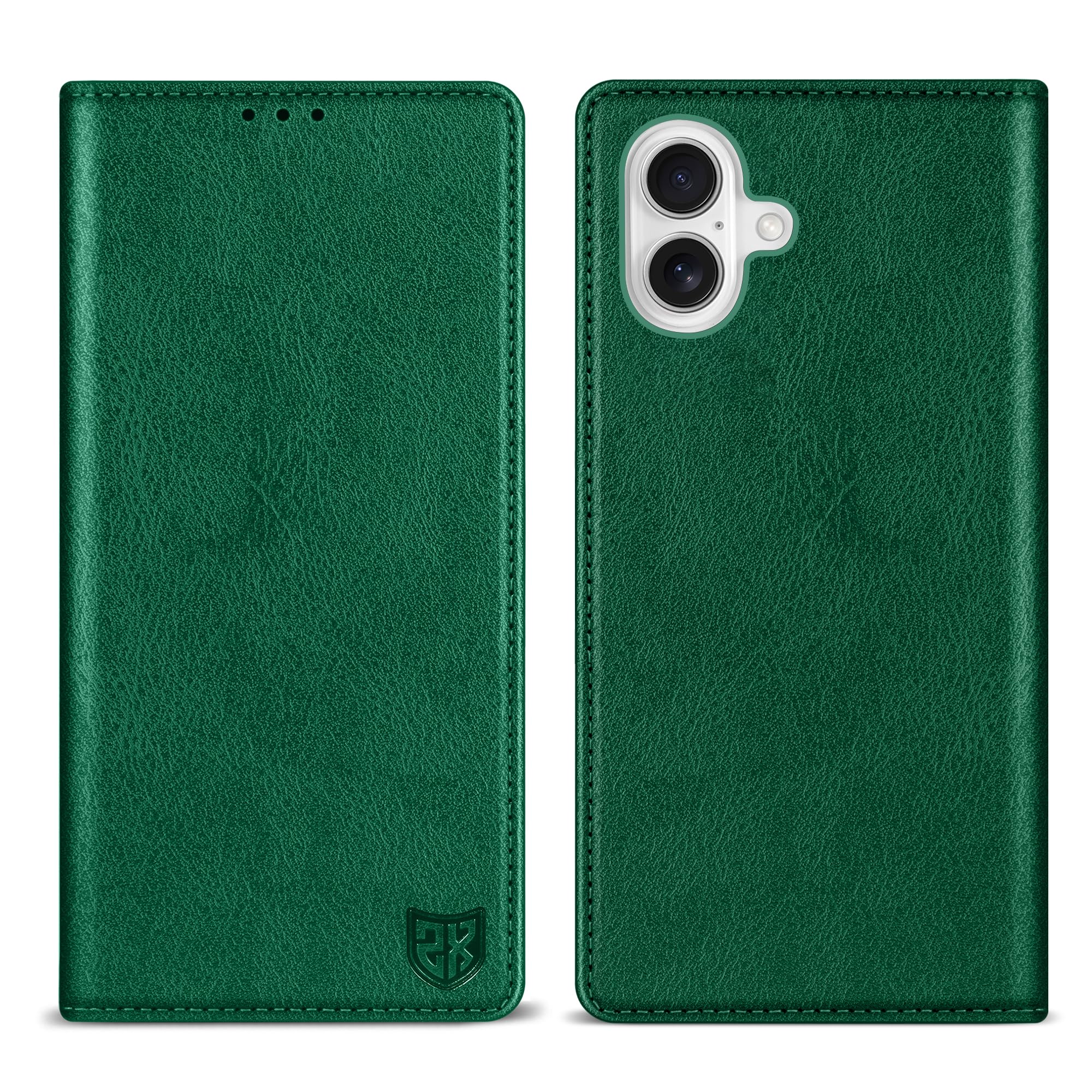 ZZXX for iPhone 16 Wallet Case with [RFID Blocking] Card Slot Stand Strong Magnetic Leather Flip Fold Protective Phone Case for iPhone 16 Case Wallet(