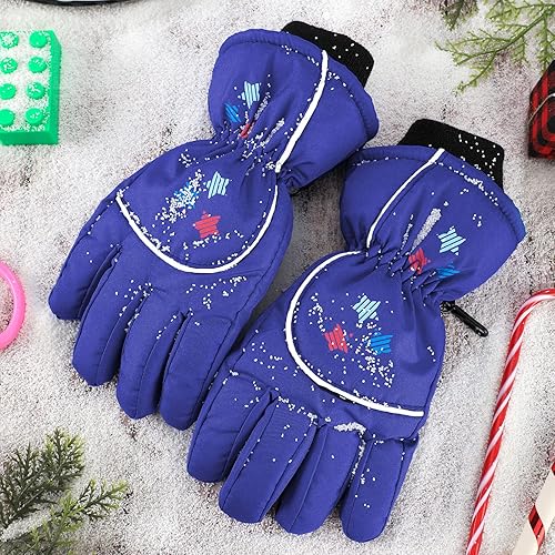 Miniatura 7 de Guantes de esquí de nieve para niños, impermeables, cálidos, guantes de snowboard para niñas y niños