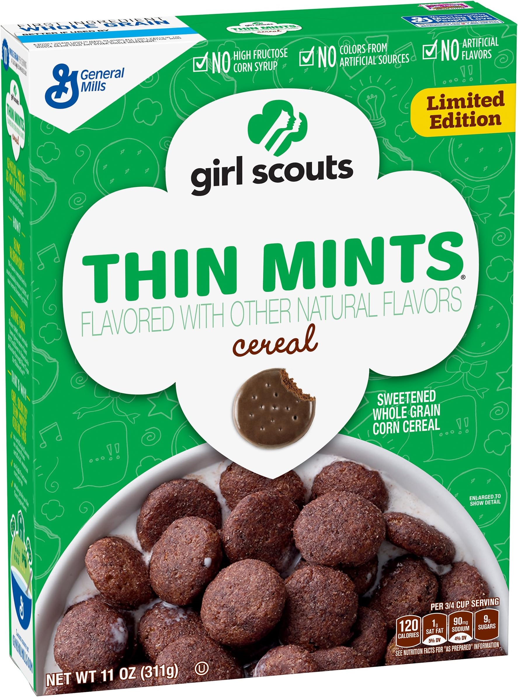 Girl Scouts Cereal Thin Mint Cereal 11oz, Mint