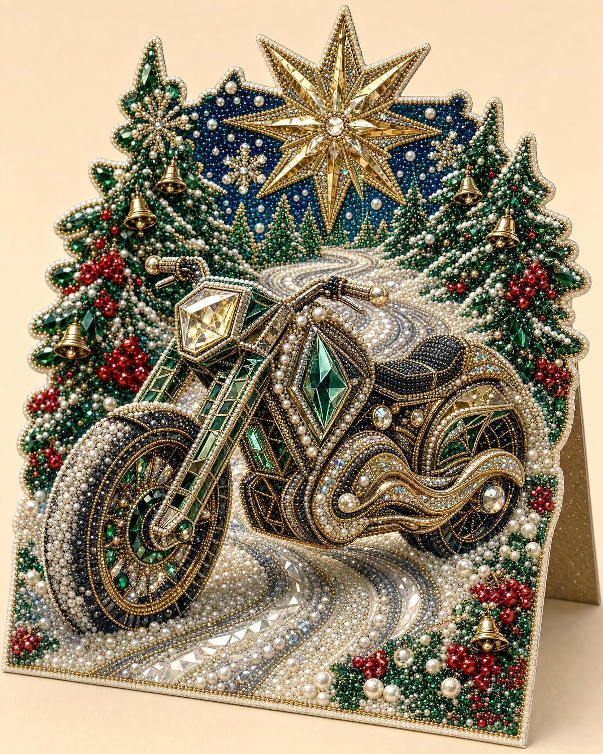 6 Pack DIY 5D Diamond Art Painting Christmas Cards Kits for Adults image 3