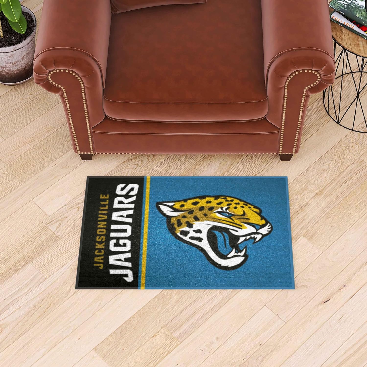 FANMATS - 8237 NFL Jacksonville Jaguars Nylon Face Starter Rug , 19"x30"