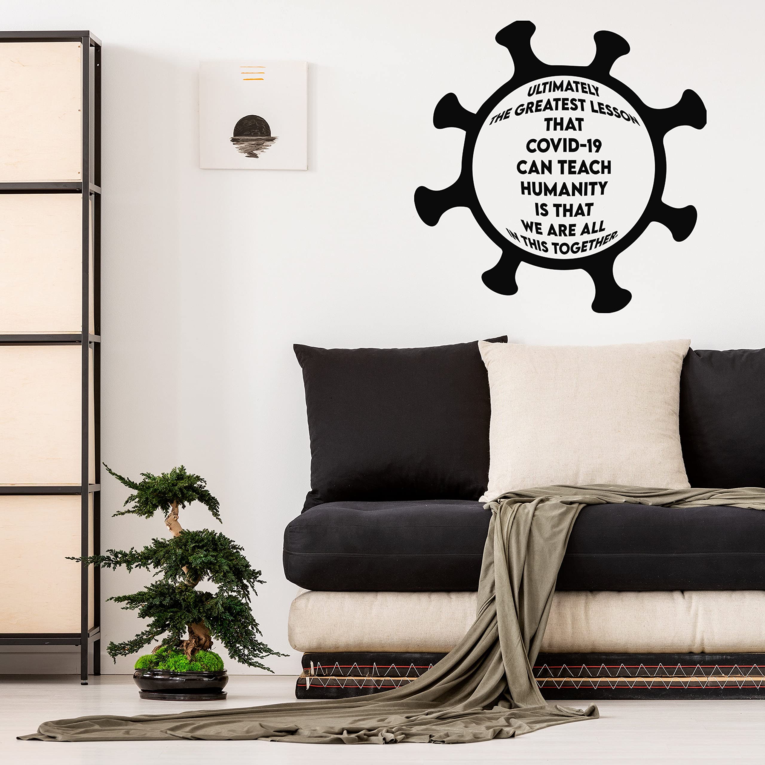 Lockdown Positive Cote Sticker – Inspirador calcomanía de vinilo para decoración de pared para adultos – Motivacional impermeable dormitorio grande inspirador dicho