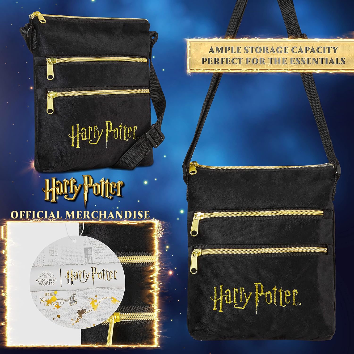 Harry Potter Gifts Crossbody Bag for Girls Teens Women Small Shoulder Bag Purse Slingbag Outings Holidays Travel Essentials